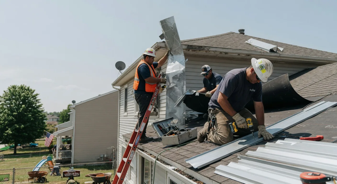 Storm Damage Metal Roof Repair in Gothenburg, NE